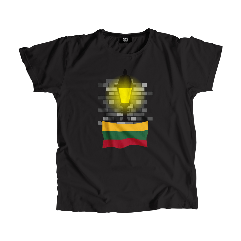 Lithuania Street Lamp Bricks Men Unisex T-Shirt