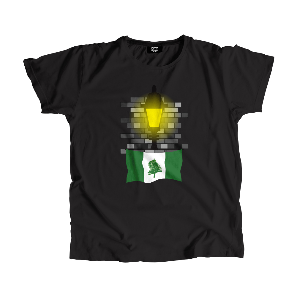 Norfolk Island Street Lamp Bricks Men Unisex T-Shirt
