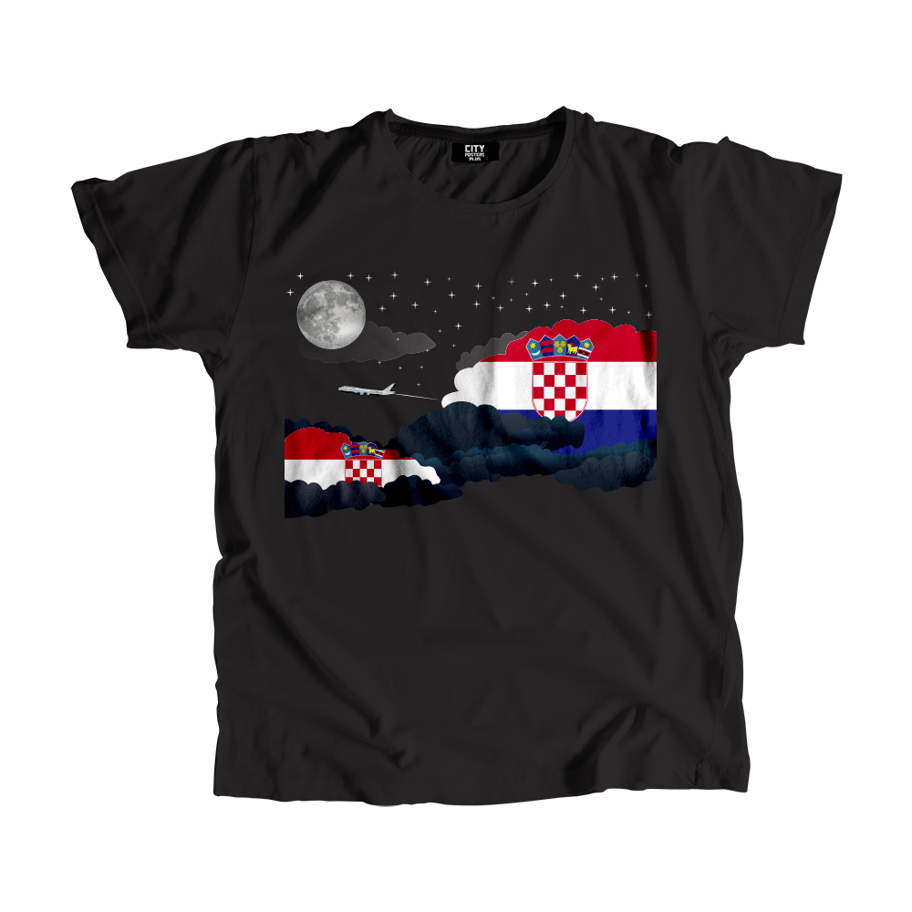 Croatia Night Clouds Men Unisex T-Shirt