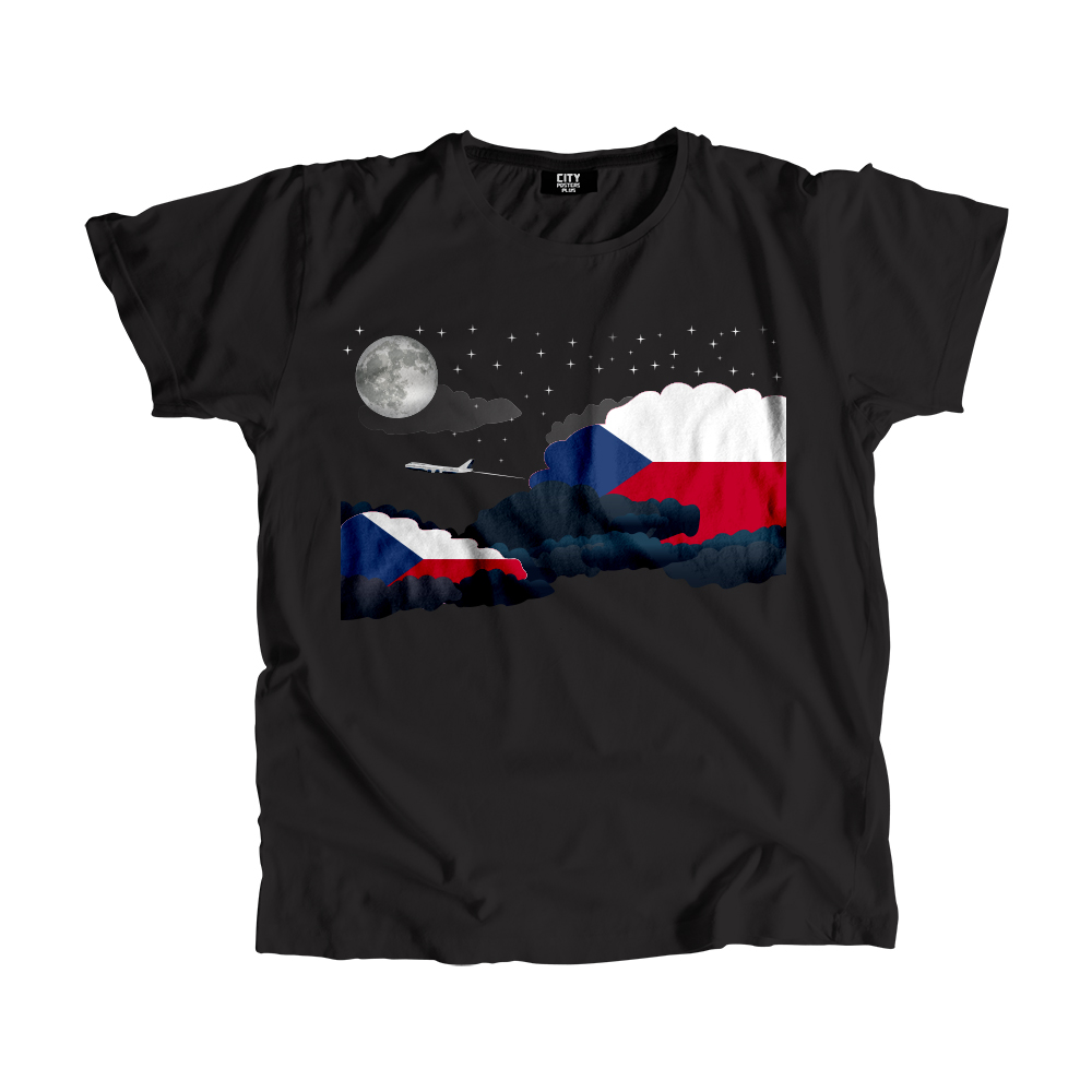 Czech Republic Night Clouds Men Unisex T-Shirt