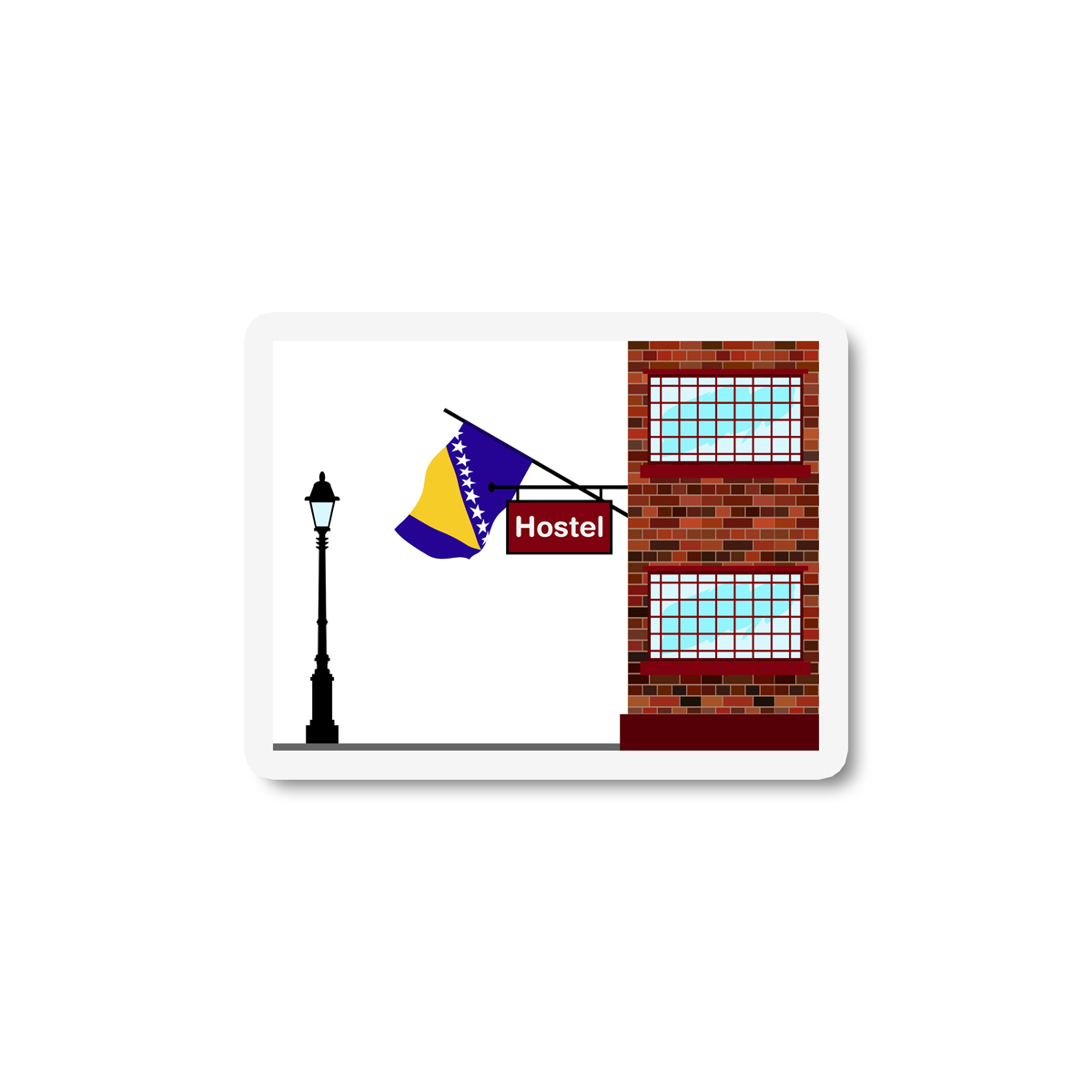 Bosnia And Herzegovina Hostels Sticker