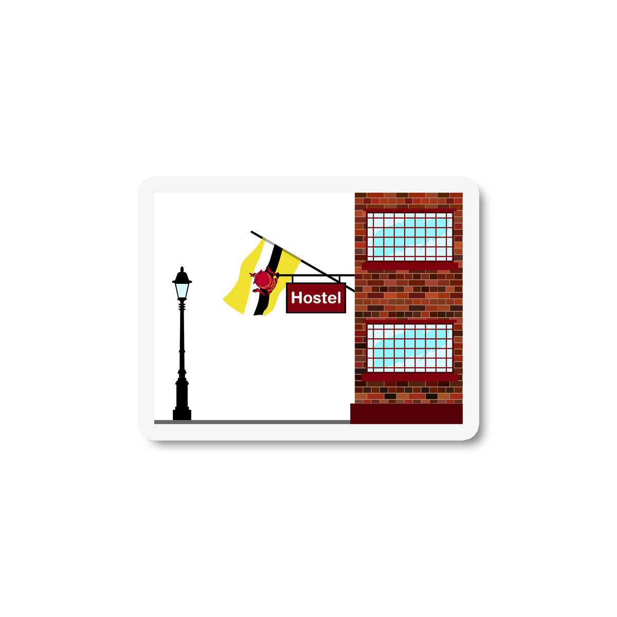 Brunei Hostels Sticker
