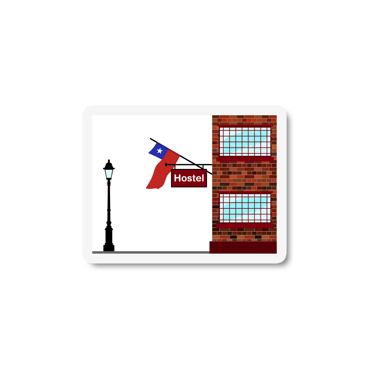 Chile Hostels Sticker