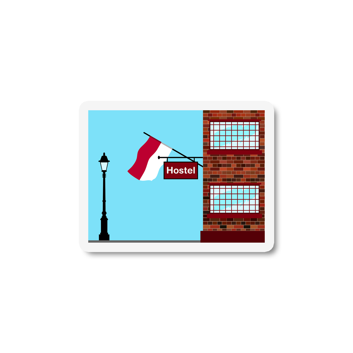 Indonesia Hostels Sticker