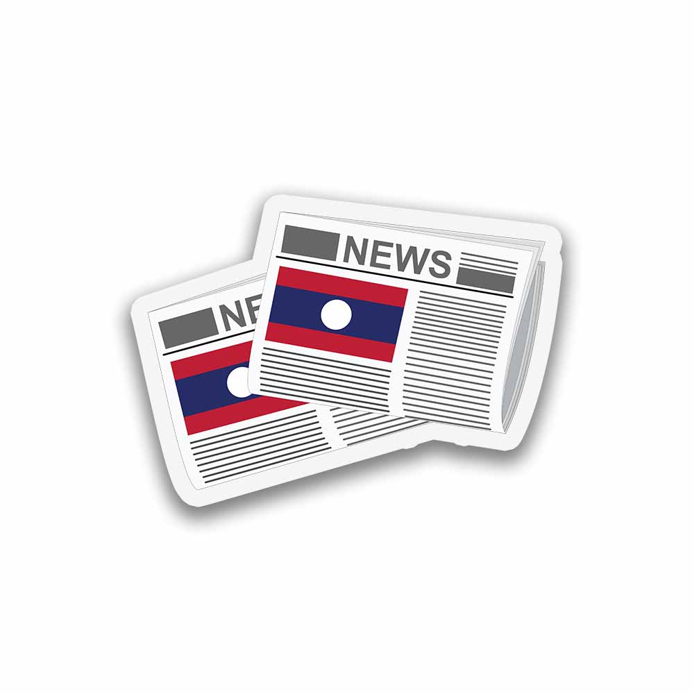 Laos Newspapers Sticker