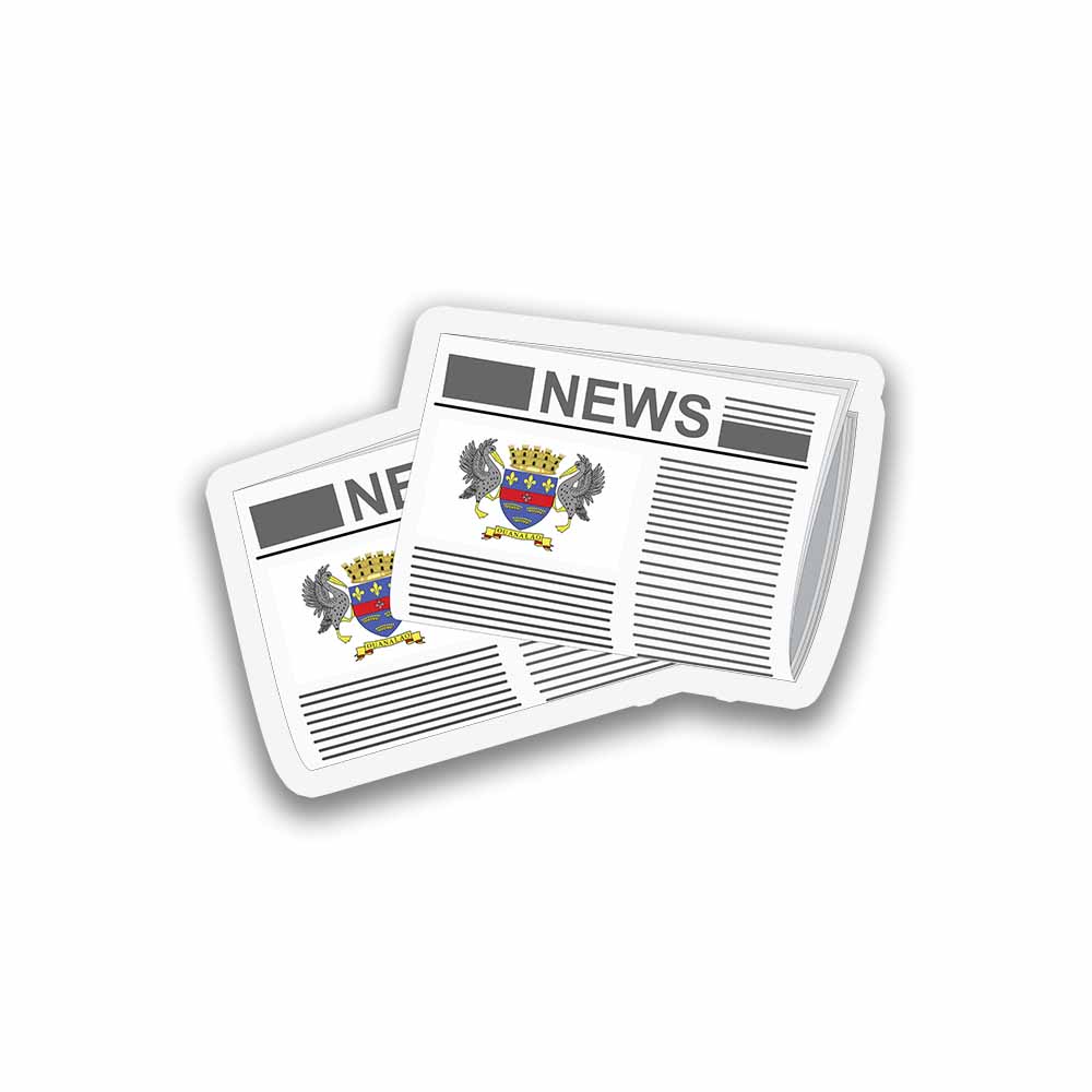 Saint Barthelemy Newspapers Sticker