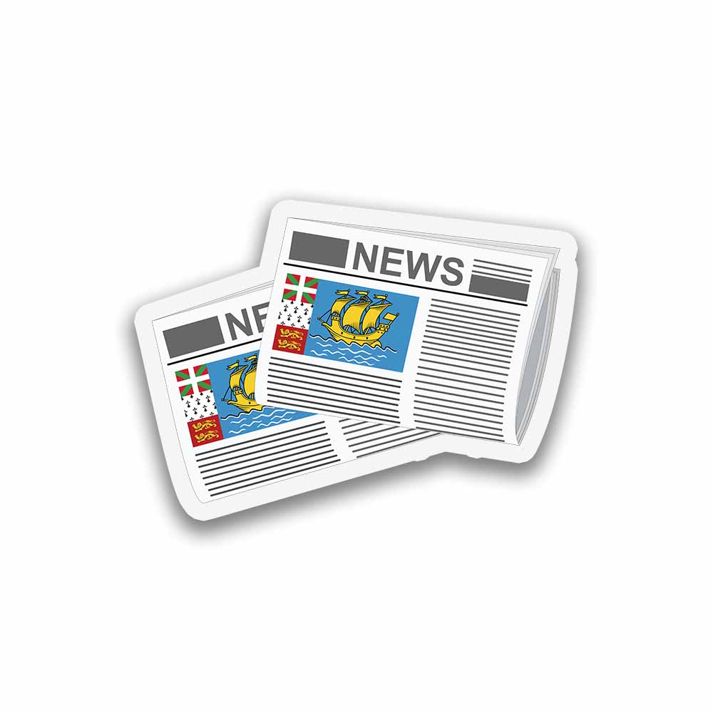 Saint Pierre and Miquelon Newspapers Sticker