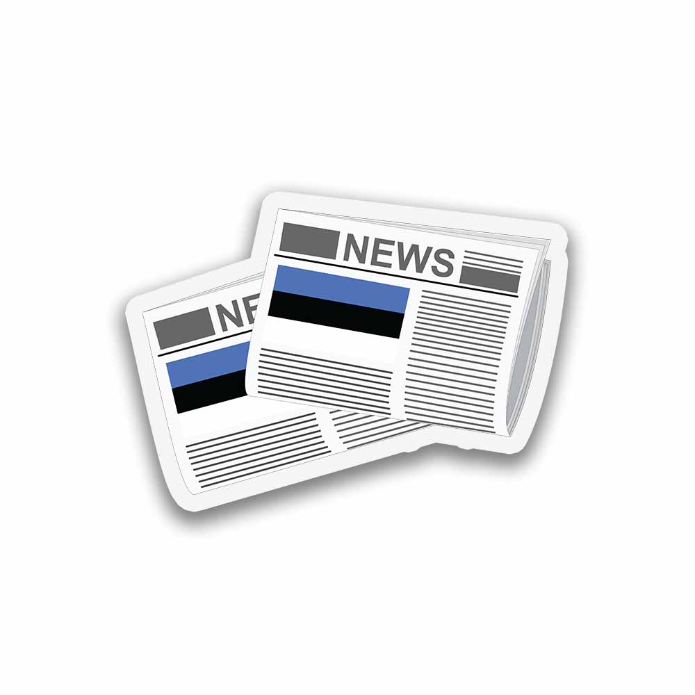 Estonia Newspapers Sticker