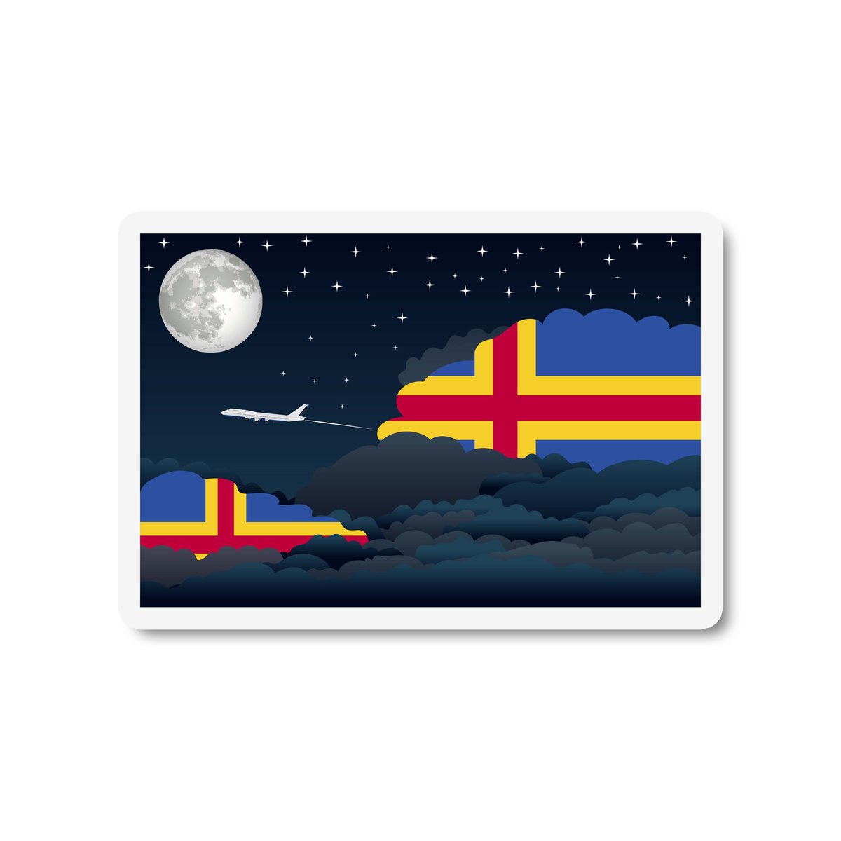 Aland Night Clouds Sticker