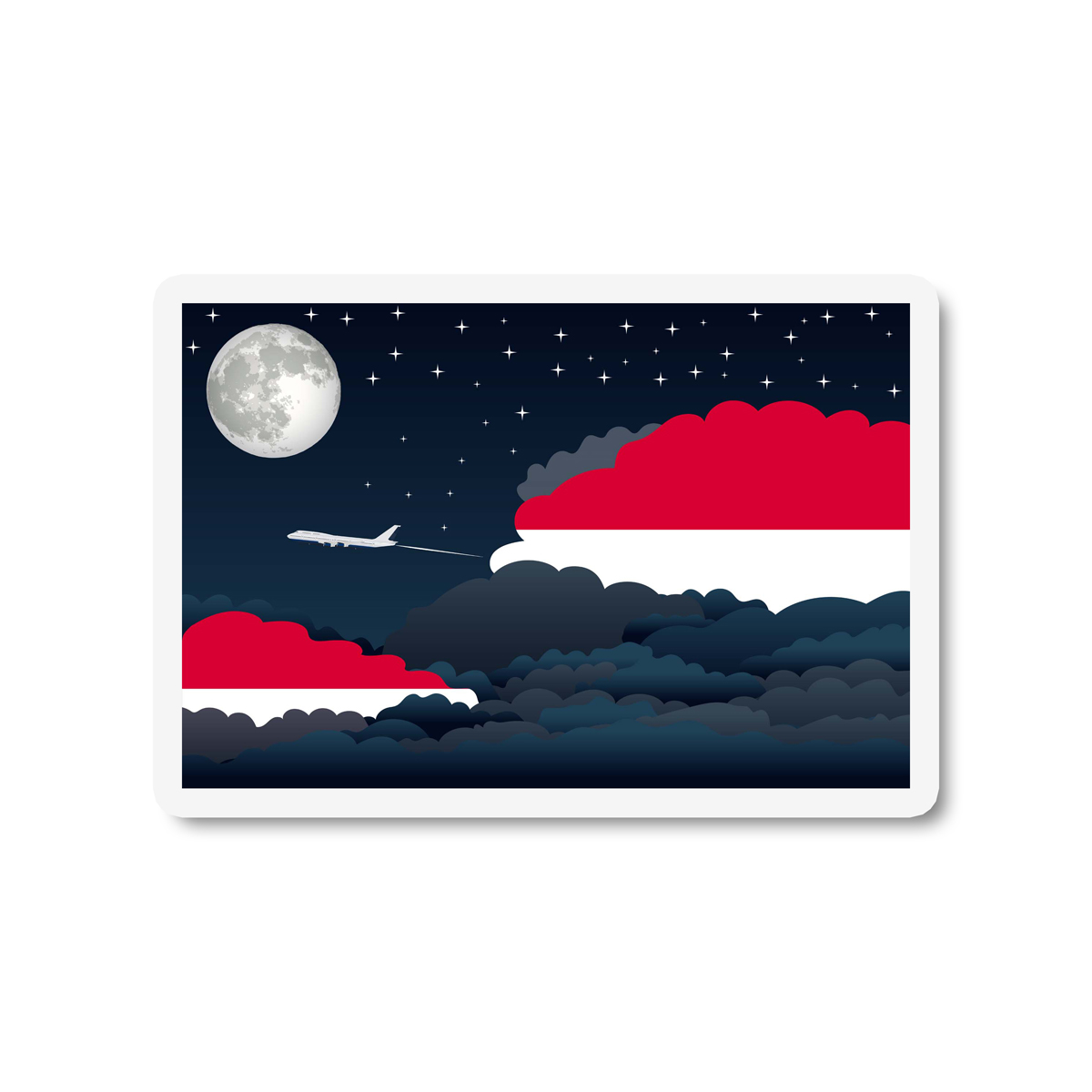 Monaco Night Clouds Sticker