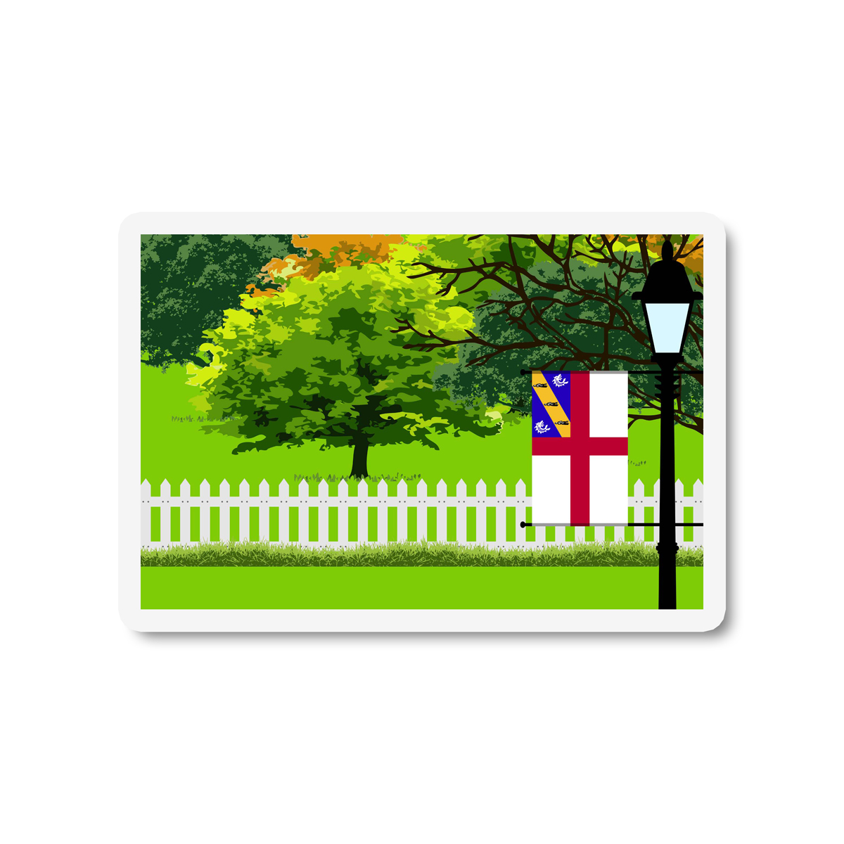 Herm Trees and Street Lamp Sticker
